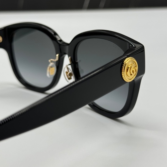 NEW GG1409SK 001 GUCCI BLACK GREY ROUND WOMEN GUCCI SUNGLASSES - Picture 9 of 14